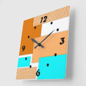 Geometrische Formen aus Papier Quadratische Wanduhr (Winkel)
