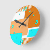 Geometrische Formen aus Papier Runde Wanduhr (Winkel)