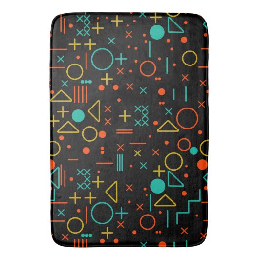 Geometrische Formen Badematte (Vorderseite Vertikal)