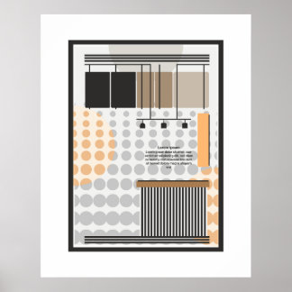 geometrische Formen Bauhaus klassisches Poster