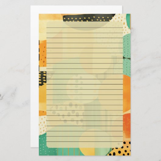 Geometrische Formen Briefpapier (Vorne/Hinten)