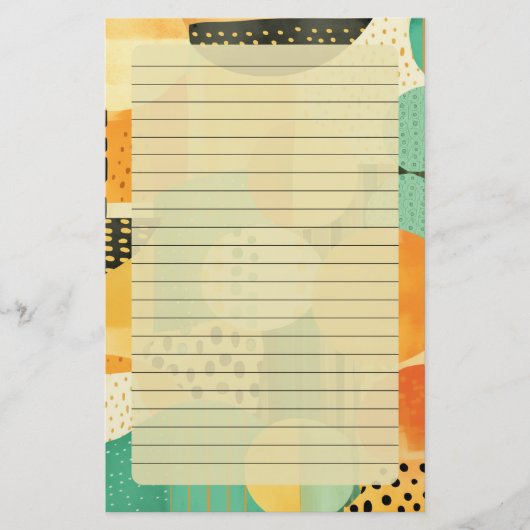 Geometrische Formen Briefpapier (Vorderseite)