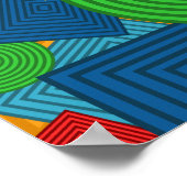 Geometrische Formen-Collage (helle Farben) Poster (Ecke)