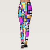 Geometrische Formen der 80er Jahre Leggings (Rückseite)