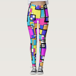 Geometrische Formen der 80er Jahre Leggings