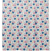 Geometrische Formen der 90er Jahre Duschvorhang (Vorderseite)