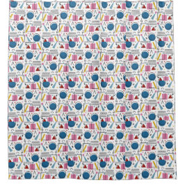 Geometrische Formen der 90er Jahre Duschvorhang