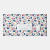 Geometrische Formen der 90er Jahre Schreibtischunterlage (Tastatur & Maus)