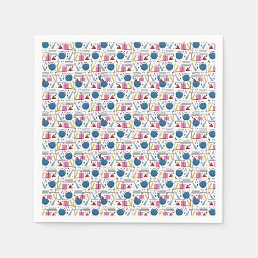 Geometrische Formen der 90er Jahre Serviette (Vorderseite)