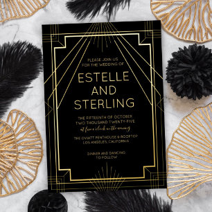 Geometrische Formen der Hochzeit von Fotos Folieneinladung