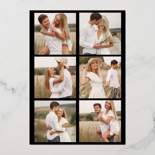 Geometrische Formen der Hochzeit von Fotos Folieneinladung (Rückseite)