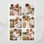 Geometrische Formen der Hochzeit von Fotos Folieneinladung (Rückseite)