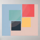 Geometrische Formen der modernen Farbkunst Poster (Vorne)