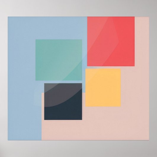 Geometrische Formen der modernen Farbkunst Poster (Vorne)