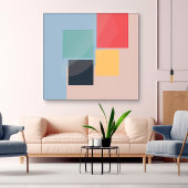 Geometrische Formen der modernen Farbkunst Poster