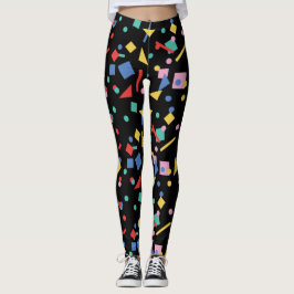Geometrische Formen der Retro 80er-Pop-Kunst Leggings