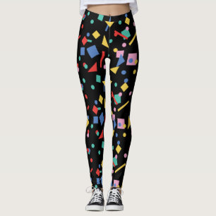 Geometrische Formen der Retro 80er-Pop-Kunst Leggings