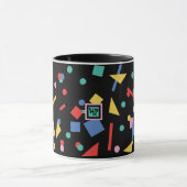 Geometrische Formen der Retro 80er-Pop-Kunst Tasse (Zentrum)