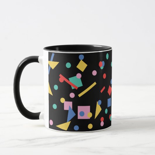 Geometrische Formen der Retro 80er-Pop-Kunst Tasse (Links)