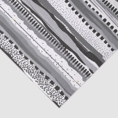 geometrische Formen der schwarz-weißen Stämme Seidenpapier (Ausschnitt)