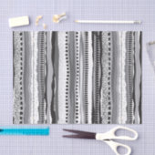 geometrische Formen der schwarz-weißen Stämme Seidenpapier (Handwerk)