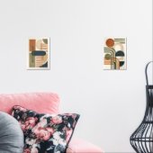 Geometrische Formen des abstrakten Erdknochens Bilderwand Sets (Wohnzimmer)