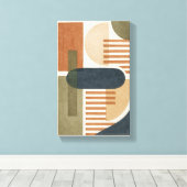 Geometrische Formen des abstrakten Erdknochens Leinwanddruck (Insitu (Holzboden))