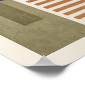 Geometrische Formen des abstrakten Erdknochens Poster (Ecke)