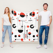 geometrische Formen des Bauhauses in schwarz rot a