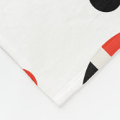 geometrische Formen des Bauhauses in schwarz rot a Fleecedecke (Ecke)