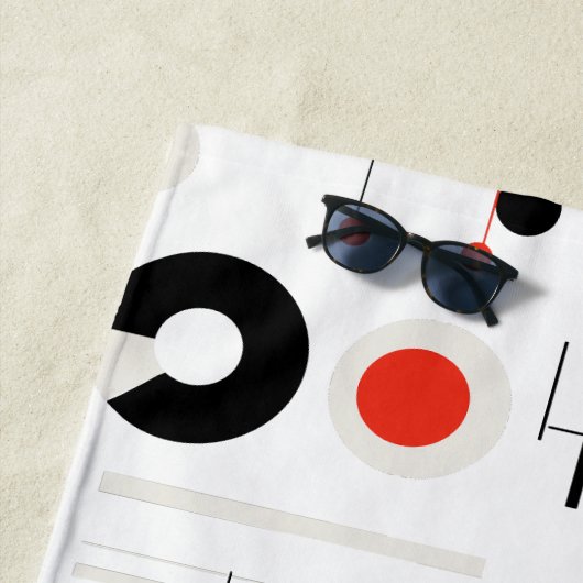 geometrische Formen des Bauhauses in schwarz rot a Strandtuch (Beispiel)