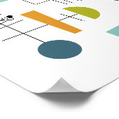 Geometrische Formen des Flussdiagramms Kunst des M Poster (Ecke)