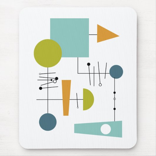 Geometrische Formen des Flussdiagramms Mitte des J Mousepad (Vorne)