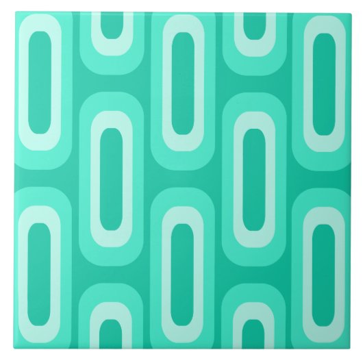 Geometrische Formen des Mitteljahrhunderts Fliese (Vorderseite)