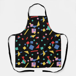 geometrische Formen des Retro 80er Pop Schürze