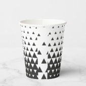 Geometrische Formen des Schwarz-weißen Dreiecks Pappbecher (Links)