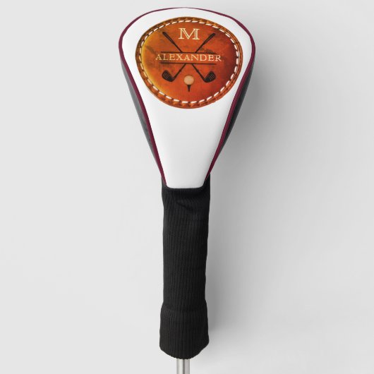 Geometrische Formen Design Leder Golf Headcover (Vorderseite)