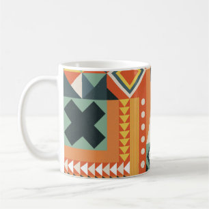 Geometrische Formen, einfacher flacher Hintergrund Kaffeetasse