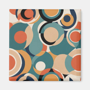 Geometrische Formen farbenfrohe Kreise Moderne Kun Magnet