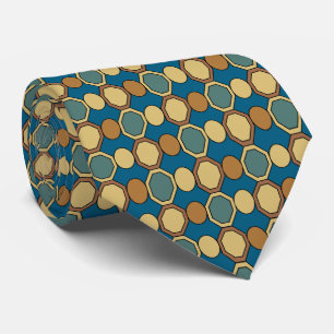 Geometrische Formen Farbige Mid-Century-Modern Krawatte