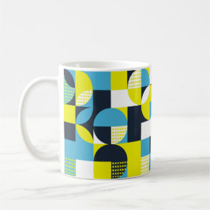 Geometrische Formen, farbiger abstrakter Hintergru Kaffeetasse