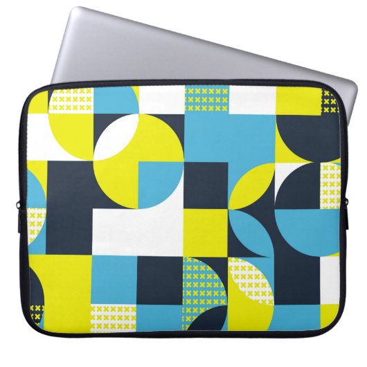 Geometrische Formen, farbiger abstrakter Hintergru Laptopschutzhülle (Vorderseite)