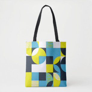 Geometrische Formen, farbiger abstrakter Hintergru Tasche