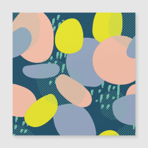 Geometrische Formen: Farbiger Stil für Memphis Magnetkarte