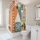 Geometrische Formen, flacher einfacher Hintergrund Duschvorhang (Beispiel)