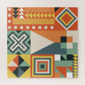 Geometrische Formen, flacher einfacher Hintergrund Puzzle (Horizontal)