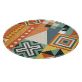 Geometrische Formen, flacher einfacher Hintergrund Schneidebrett (Ecke)