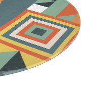 Geometrische Formen, flacher einfacher Hintergrund Schneidebrett (Ecke)