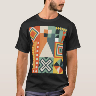 Geometrische Formen, flacher einfacher Hintergrund T-Shirt