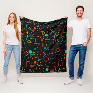 Geometrische Formen Fleecedecke